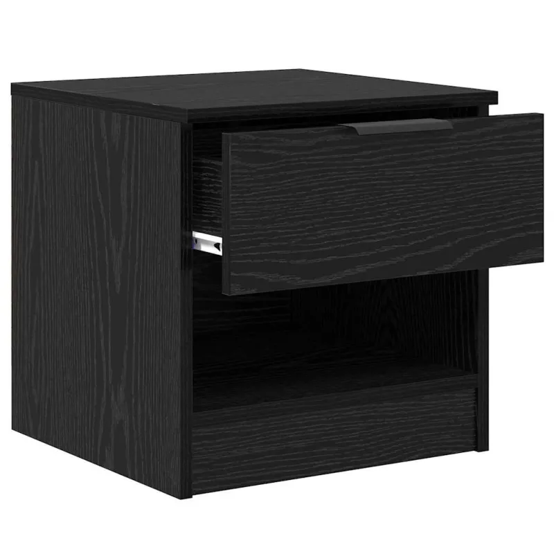 Lovos spintelė su stalčių 2 pcs Juodas ąžuolas 40 x 39 x 40cm