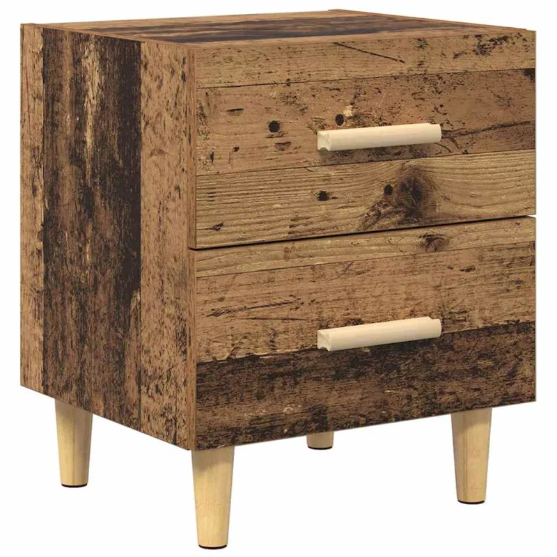 Lovos spintelė su stalčių 2 pcs Senas medis 40 x 35 x 47.5cm
