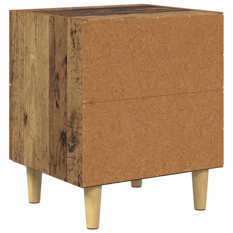 Lovos spintelė su stalčių 2 pcs Senas medis 40 x 35 x 47.5cm
