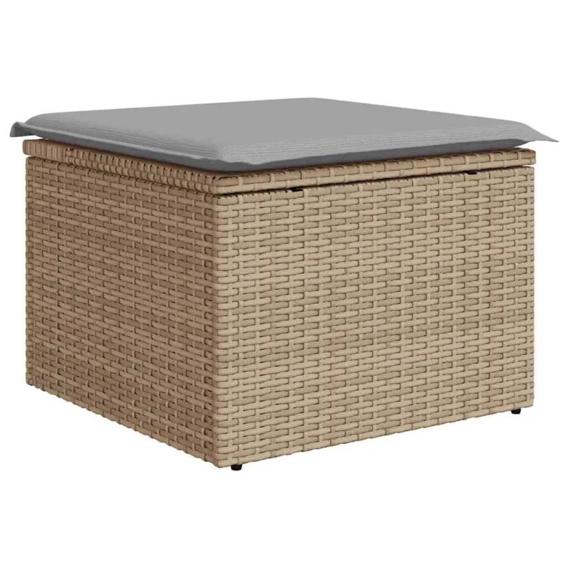 Sodo sohvaryhmä tyynyine 6 osaa, hiekanvärinen polyrataska