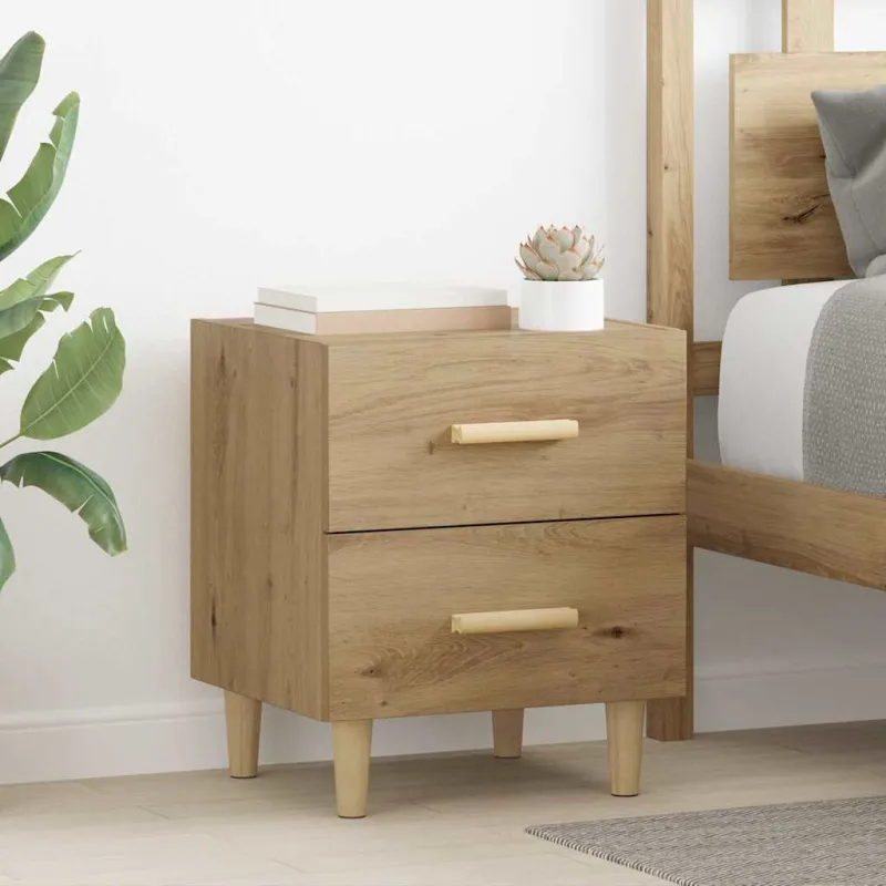 Lovos spintelė 2 pcs Amatininkų ąžuolas 40 x 35 x 47.5cm