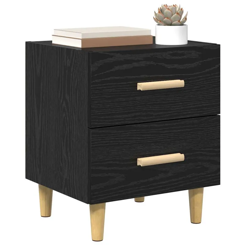 Lovos spintelė su stalčių 2 pcs Juodas ąžuolas 40 x 35 x 47.5cm