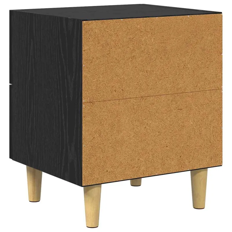 Lovos spintelė su stalčių 2 pcs Juodas ąžuolas 40 x 35 x 47.5cm