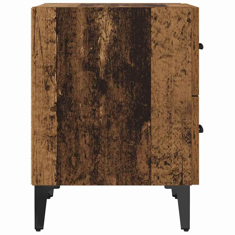 Lovos spintelė su stalčių 2 pcs Senas medis 40 x 35 x 47,5 cm