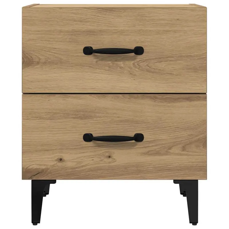 Lovos spintelė 2 pcs Amatininkų ąžuolas 40 x 35 x 47,5 cm