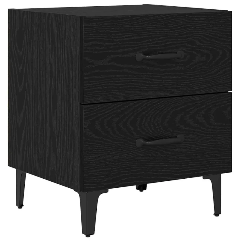 Lovos spintelė 2 pcs Juodas ąžuolas 40 x 35 x 47,5 cm