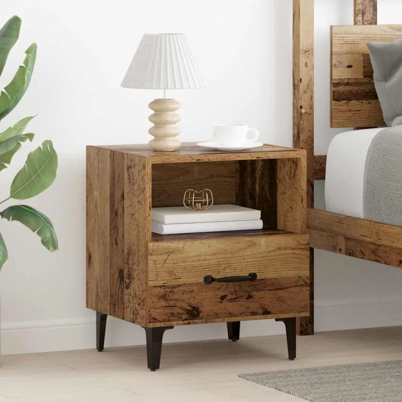 Šalia lovos spintelė 2 pcs Sena mediena 40 x 35 x 47.5 cm