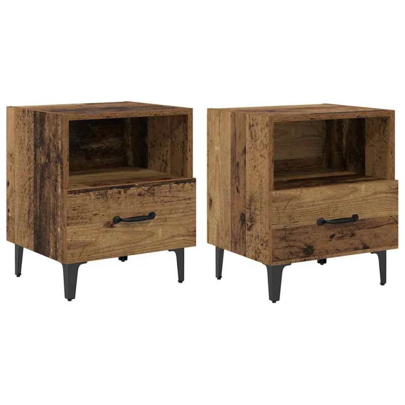 Šalia lovos spintelė 2 pcs Sena mediena 40 x 35 x 47.5 cm