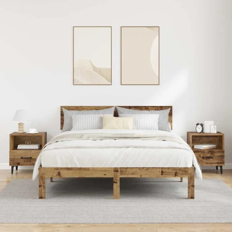 Šalia lovos spintelė 2 pcs Sena mediena 40 x 35 x 47.5 cm