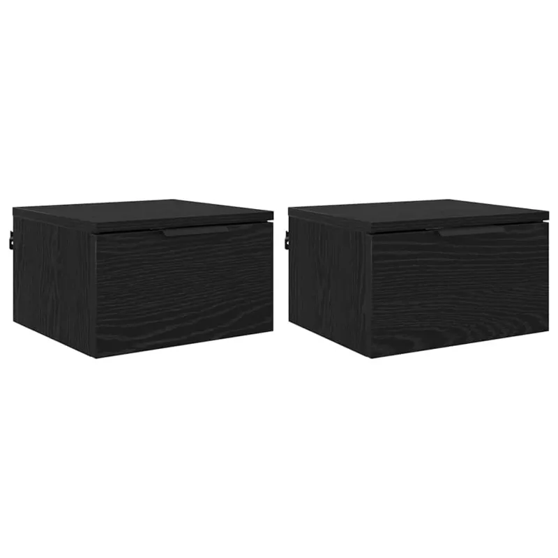 Šalia lovos spintelė 2 pcs Juodas ąžuolas 34 x 30 x 20 cm