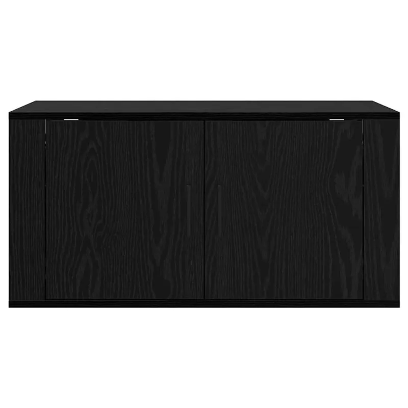 Sieninis televizoriaus kabinetas juoda ąžuolo 80 x 34.5 x 40 cm