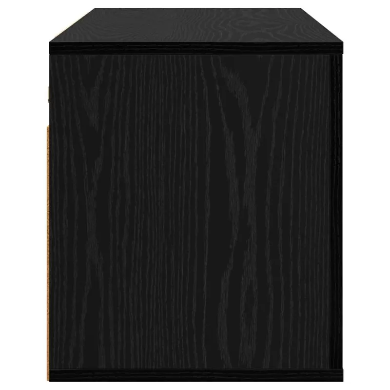 Sieninis televizoriaus kabinetas juoda ąžuolo 80 x 34.5 x 40 cm