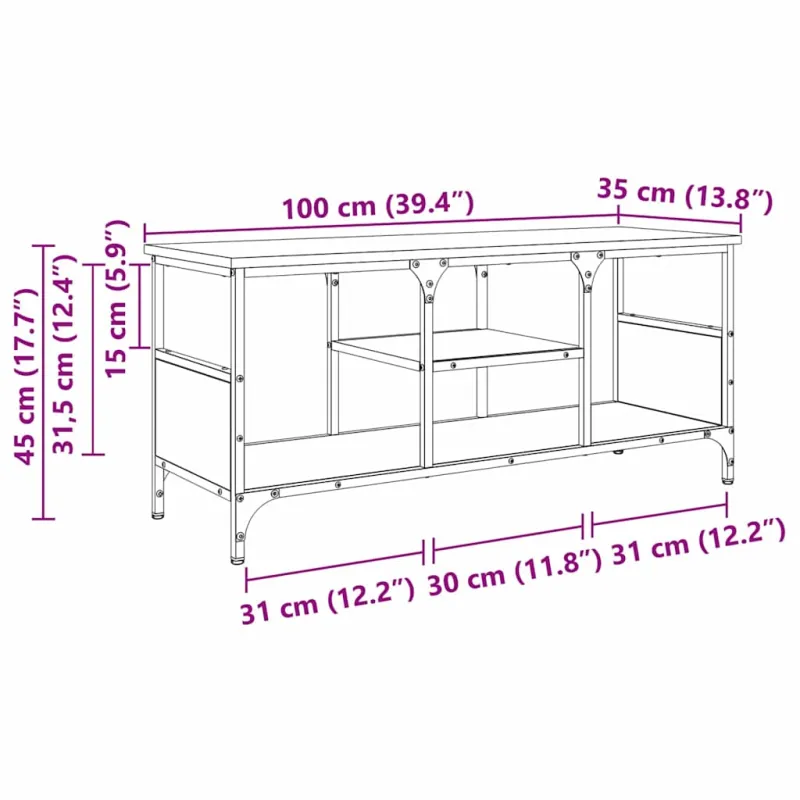 Televizoriaus spintelė Senovinis medis 100 x 35 x 45 cm