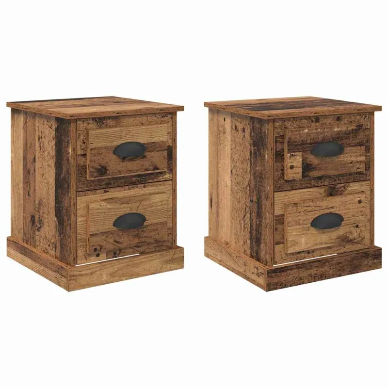 Šalia lovos spintelė 2 pcs Senas medis 39 x 39 x 47.5 cm
