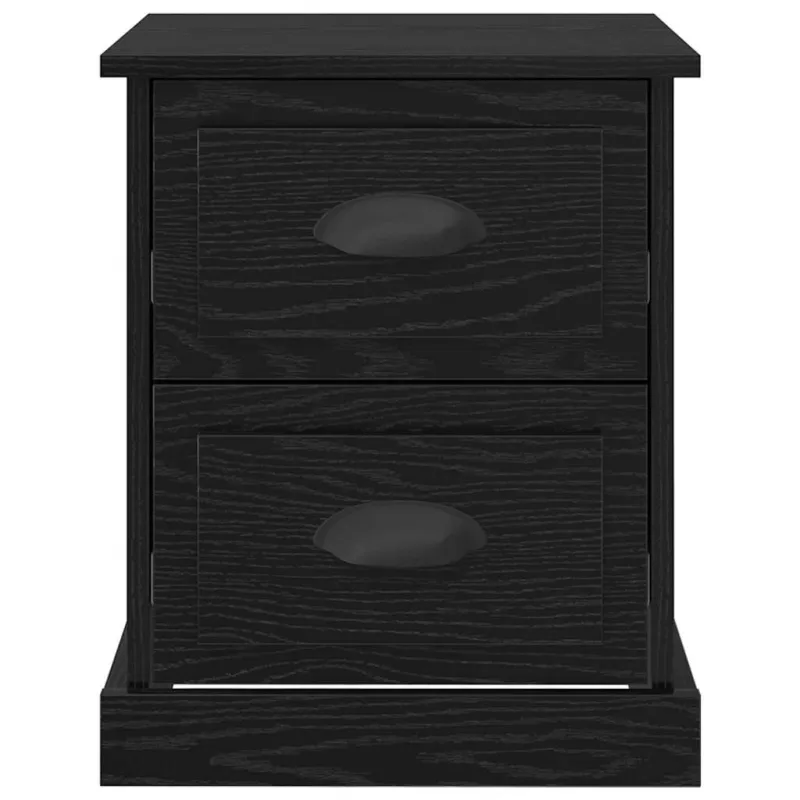 Šalia lovos spintelė 2 pcs Juodas ąžuolas 39 x 39 x 47.5 cm