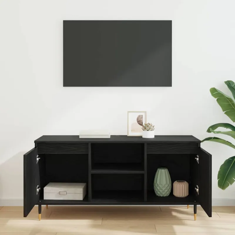 Televizoriaus spintelė Juodas ąžuolas 104 x 35 x 50 cm