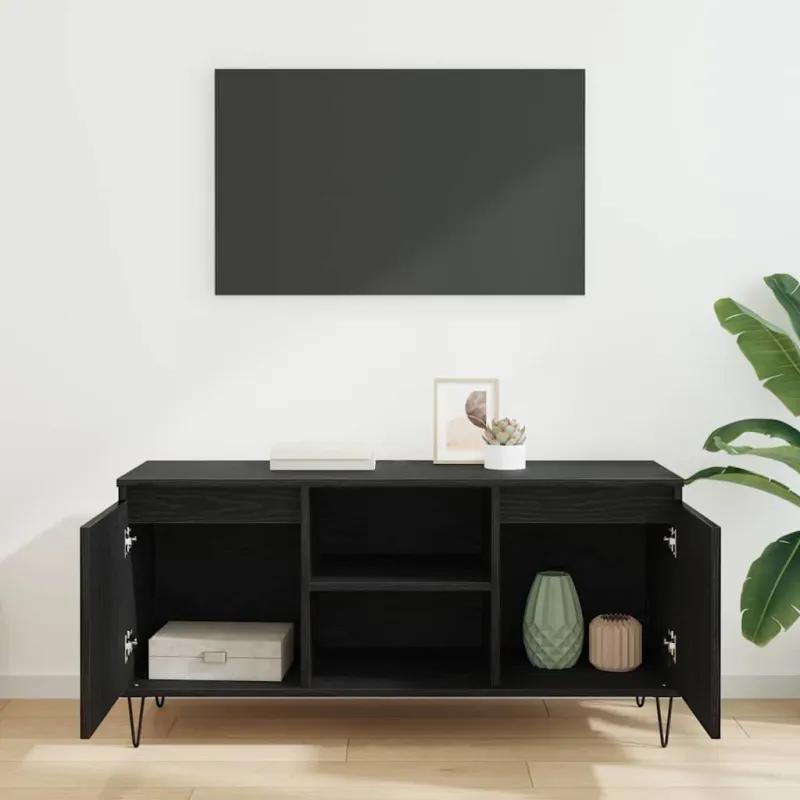 Televizoriaus spintelė Juodas ąžuolas 104 x 35 x 50 cm