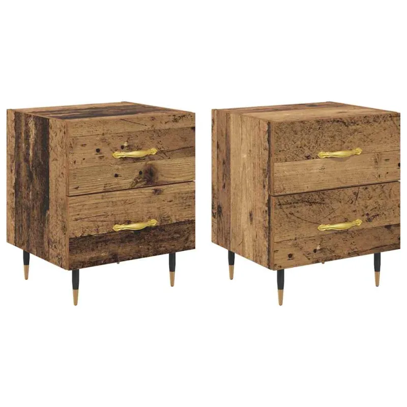Šalia lovos spintelė 2 pcs Senas medis 40 x 35 x 47,5 cm
