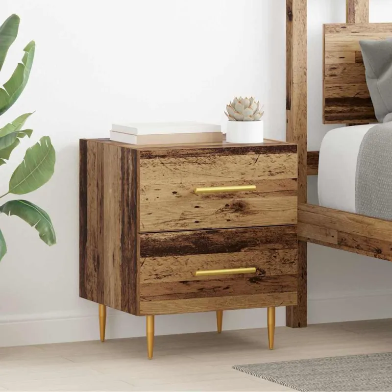Šalia lovos spintelė 2 pcs Senovinis medis 40 x 35 x 47,5 cm