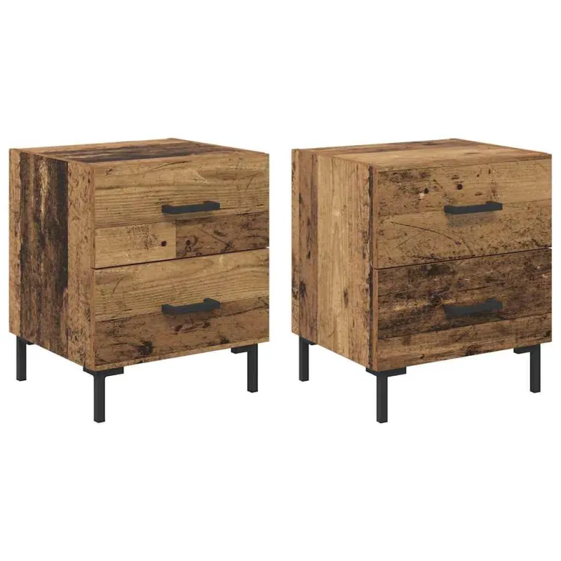 Šalia lovos spintelė 2 pcs Senas medis 40 x 35 x 47,5 cm