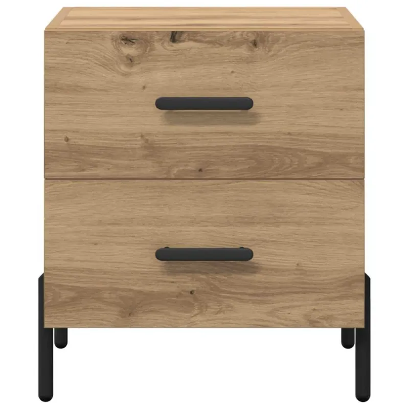 Šalia lovos spintelė 2 pcs Amatininkų ąžuolas 40 x 35 x 47,5 cm