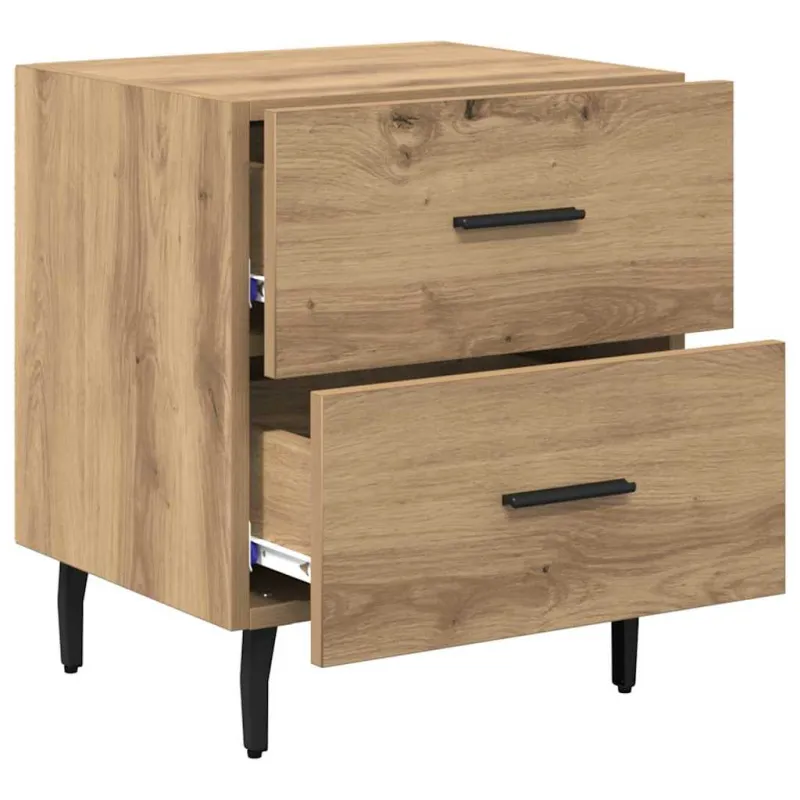Šalia lovos spintelė 2 pcs Amatininkų ąžuolas 40 x 35 x 47,5 cm