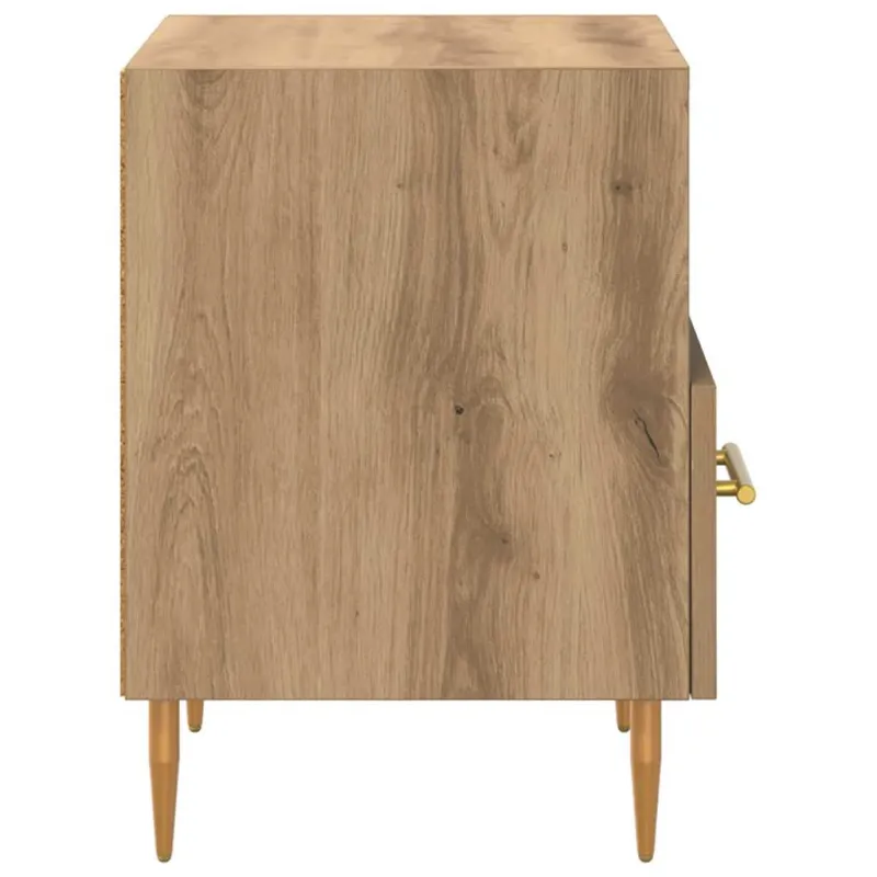 Naktinis staliukas su stalčių 2 pcs Ruda 40 x 35 x 47,5 cm