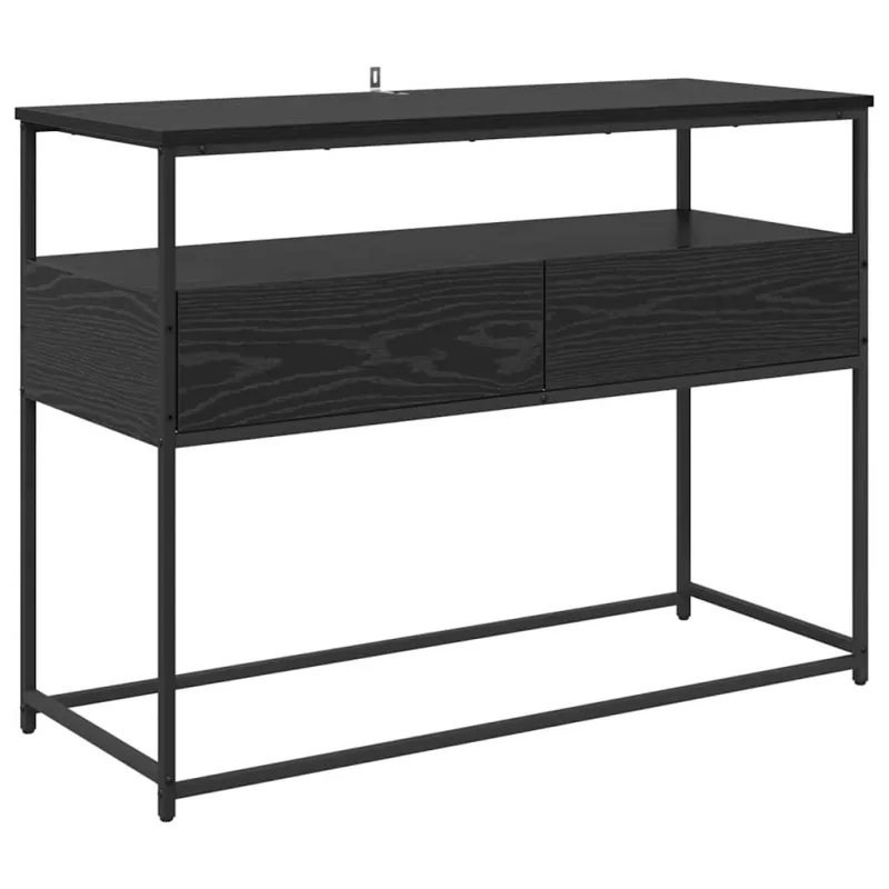 Konsolinis stalas su stalčių Juodas ąžuolas 100 x 40 x 75 cm