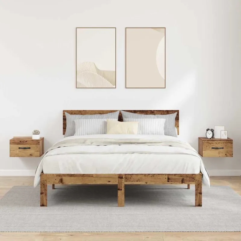 Šalia lovos spintelė 2 pcs Sena mediena 35 x 35 x 20 cm