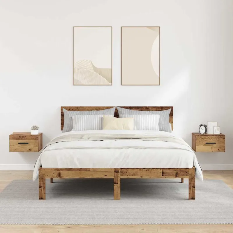 Šalia lovos spintelė 2 pcs Senas medis 35 x 35 x 20 cm