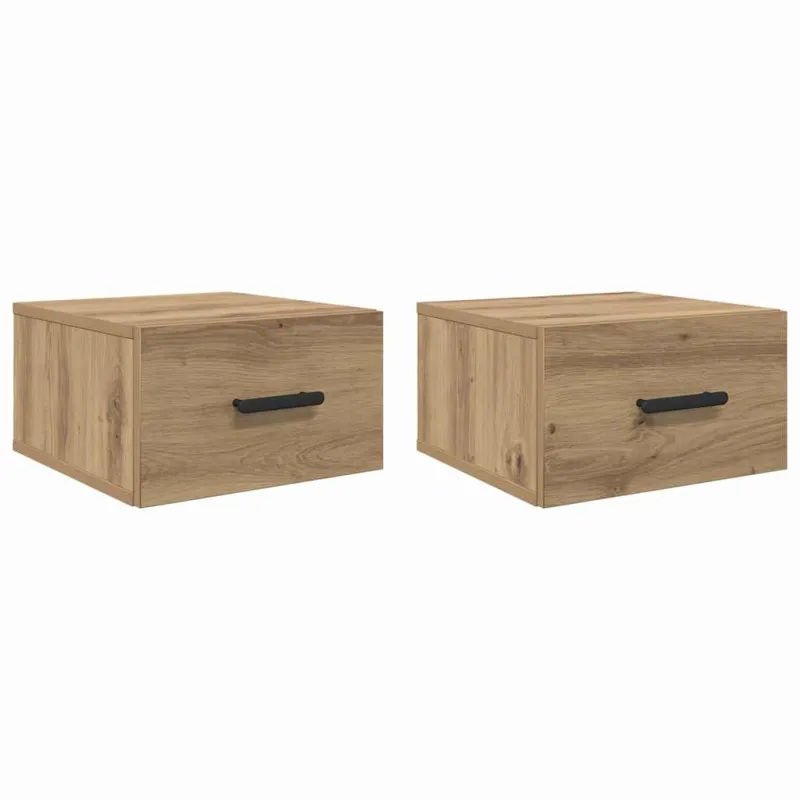 Šalia lovos spintelė 2 pcs Amatininkų ąžuolas 35 x 35 x 20 cm