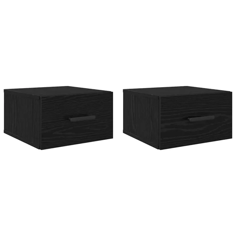 Šalia lovos spintelė 2 pcs Juodas ąžuolas 35 x 35 x 20 cm