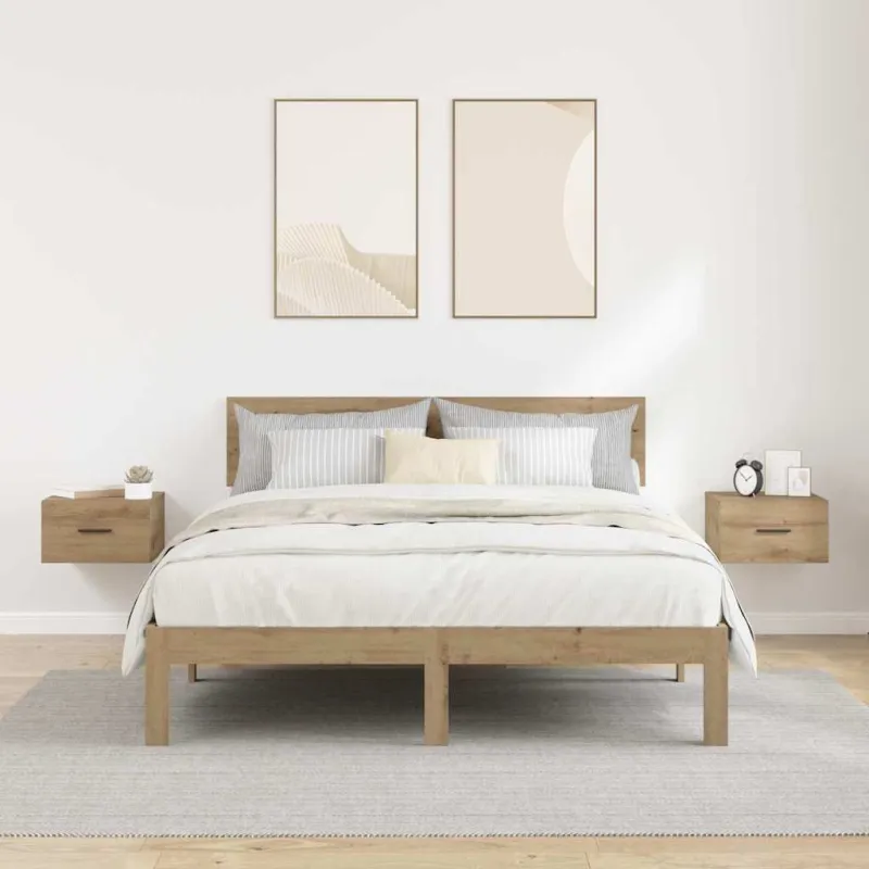 Šalia lovos spintelė 2 pcs artisano ąžuolo 35 x 35 x 20 cm