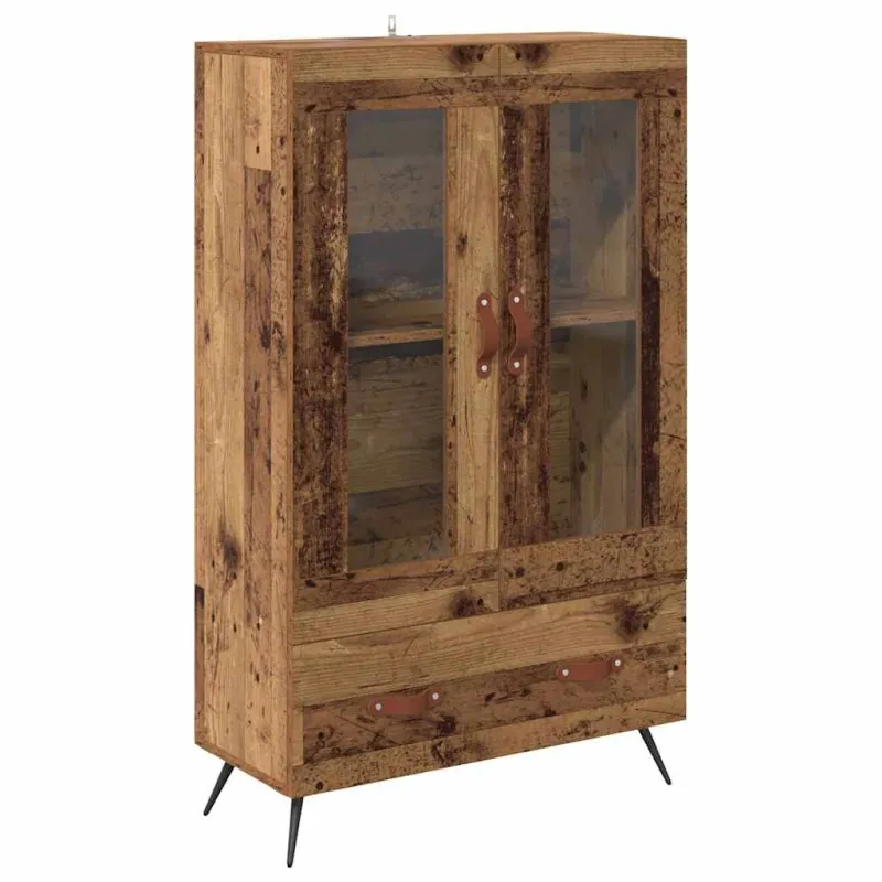 Aukštas spintelė su stalčių Senovinis medis 69,5 x 31 x 115 cm