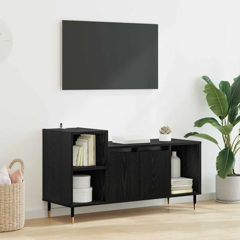 Televizoriaus spintelė Juodas ąžuolas 100 x 35 x 55 cm