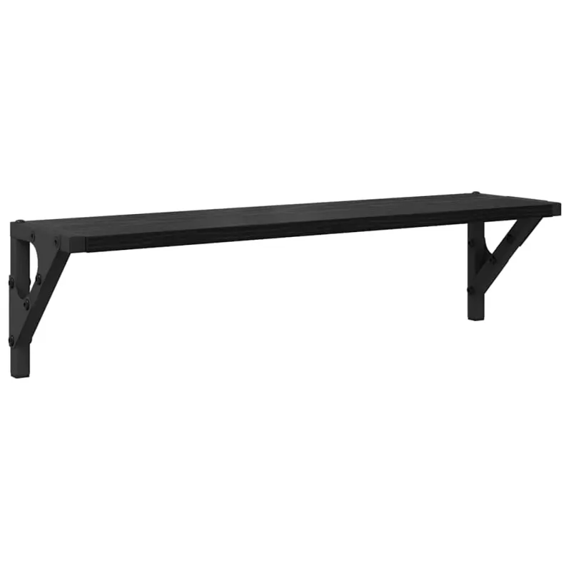 Sieninės lentynos 2 pcs Juodas ąžuolas 60 x 15 x 15,5 cm