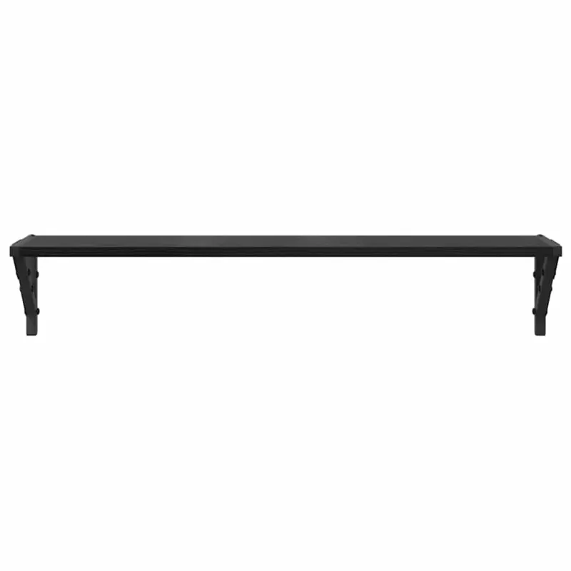 Sieninės lentynos 2 pcs Juodas ąžuolas 80 x 15 x 15,5 cm