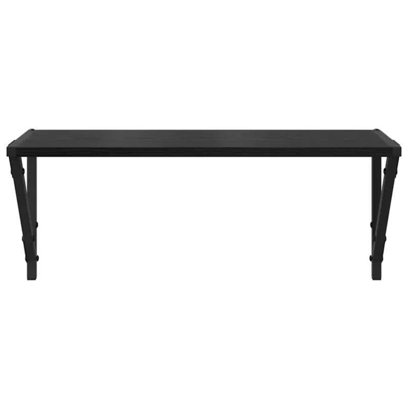 Sieninės lentynos 2 pcs Juodas ąžuolas 60 x 25 x 25,5 cm
