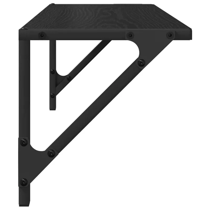 Sieninės lentynos 2 pcs Juodas ąžuolas 60 x 25 x 25,5 cm