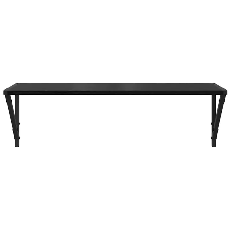 Sieninės lentynos 2 pcs Juodas ąžuolas 80 x 25 x 25,5 cm