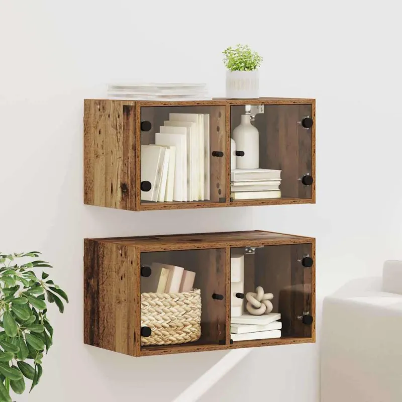 Sieniniai baldai 2 pcs Senovinis medis 68 x 37 x 35 cm