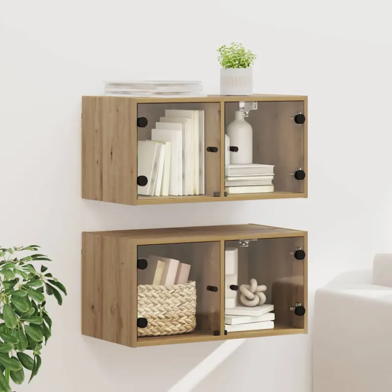 Sieniniai baldai 2 pcs Amatininkų ąžuolas 68 x 37 x 35 cm