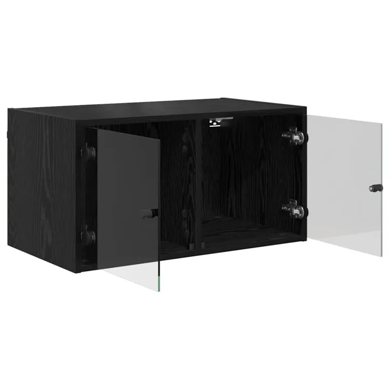 Sieniniai baldai 2 pcs Juodas ąžuolas 68 x 37 x 35 cm
