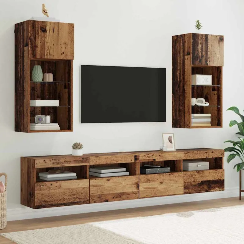 Sieninis televizoriaus stovas Senas medis 40,5 x 30 x 90 cm