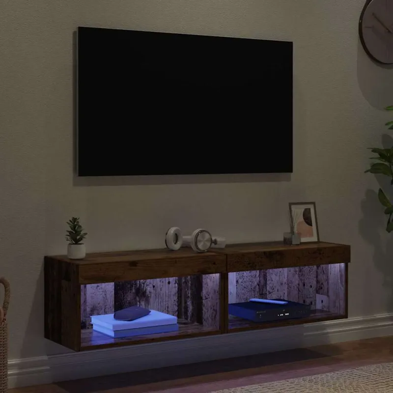 TV spintelių komplektas 2 pcs Senovinis medis 60 x 30 x 30 cm