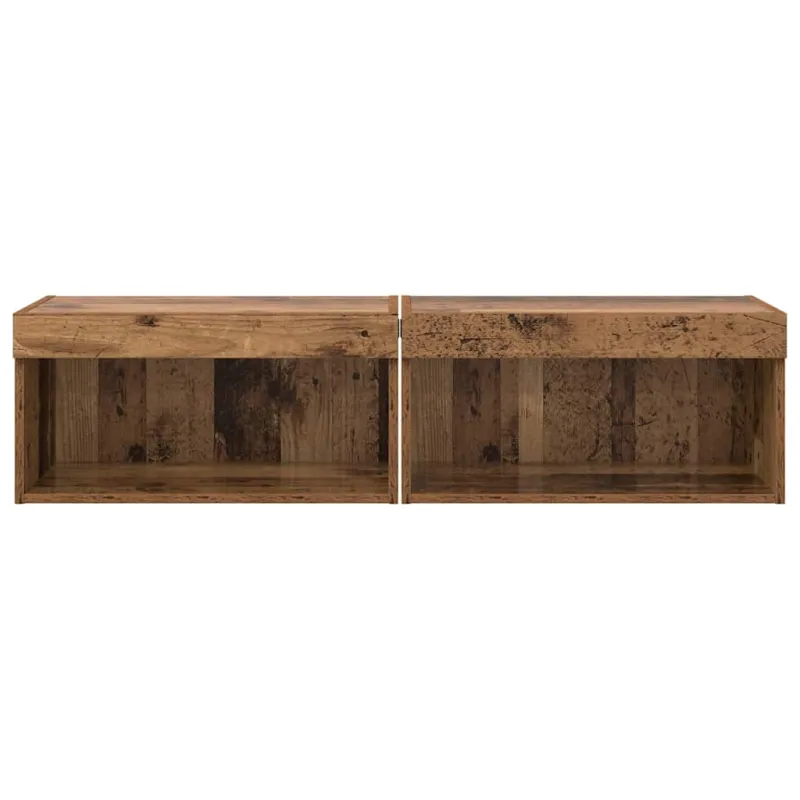 TV spintelių komplektas 2 pcs Senovinis medis 60 x 30 x 30 cm