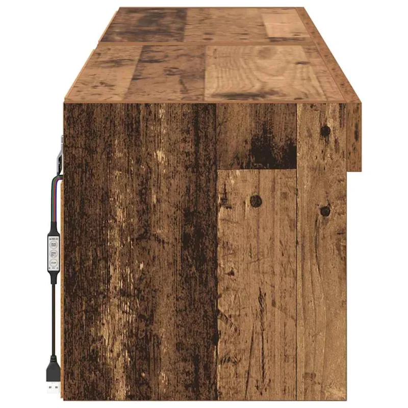 TV spintelių komplektas 2 pcs Senovinis medis 60 x 30 x 30 cm