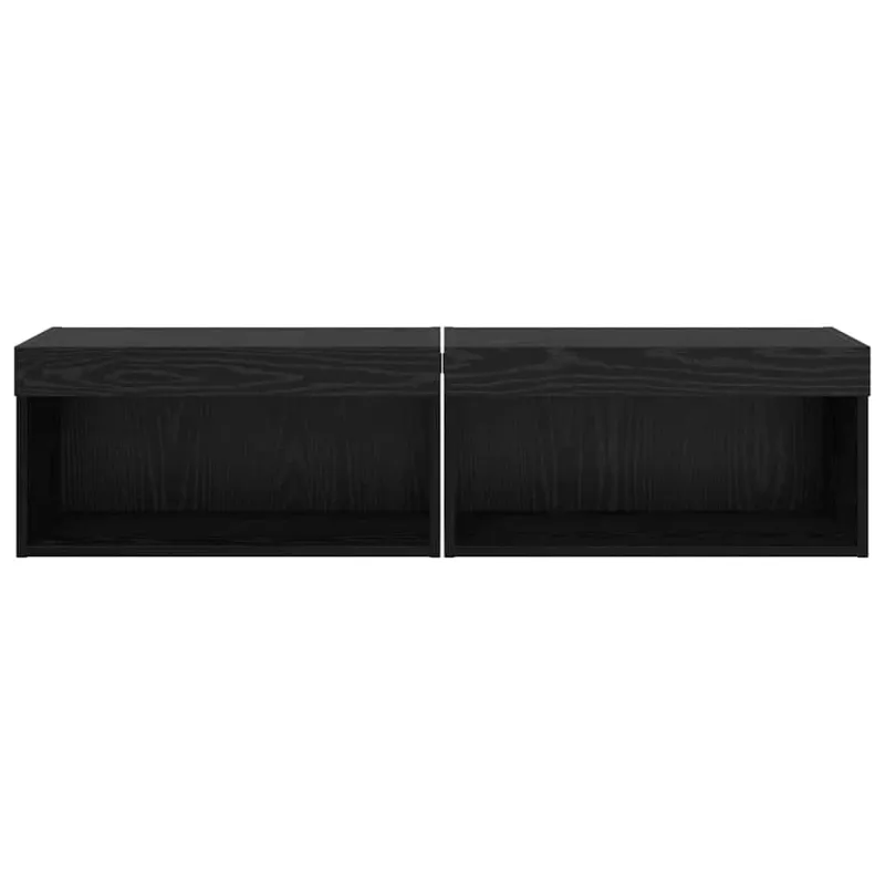 TV spintelių komplektas 2 pcs Juodas ąžuolas 60 x 30 x 30 cm