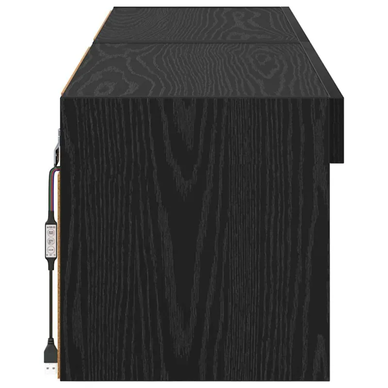 TV spintelių komplektas 2 pcs Juodas ąžuolas 60 x 30 x 30 cm