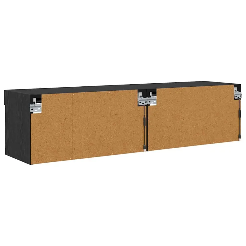 TV spintelių komplektas 2 pcs Juodas ąžuolas 60 x 30 x 30 cm